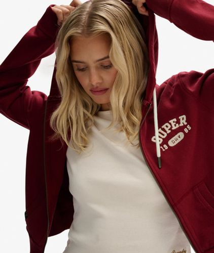 Damen Athletic Essentials Relaxed Crop Kapuzenjacke - Größe: 34 - Superdry - Modalova