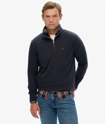 Herren Preppy Pullover mit Halbem Reißverschluss - Größe: L - Superdry - Modalova
