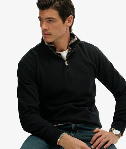 Herren Gerippter Pullover mit Halbem Reißverschluss - Größe: XL - Superdry - Modalova