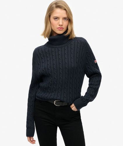 Damen Lockerer Rollkragen-pullover mit Zopfmuster - Größe: 40 - Superdry - Modalova
