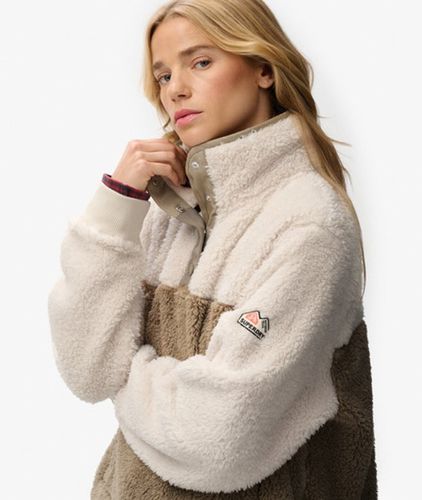 Women's Super Soft Mash Up Teddy Fleece / Winter Twig - Size: 12 - Superdry - Modalova