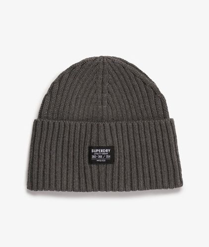 Women's Workwear Knitted Beanie Hat / Charcoal - Size: 1SIZE - Superdry - Modalova