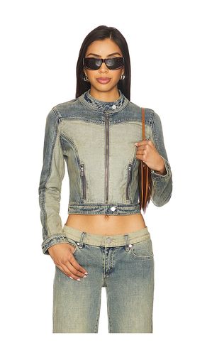 Roxie Denim Moto Jacket in . Taglia L. Also in S, XS - Abrand - Modalova