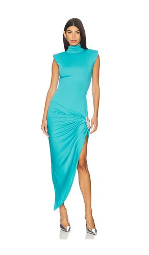Crystal Cluster Draped Midi Dress in . Taglia L. Also in M, S, XS - AREA - Modalova