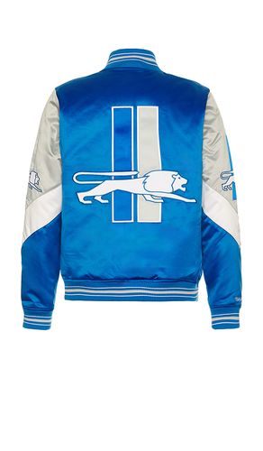 NFL Lions Throw It Back Heavyweight Satin Jacket in . Taglia L. Also in M, XL/1X - Mitchell & Ness - Modalova