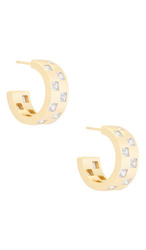 Checkered Wide Earring in - MEGA - Modalova