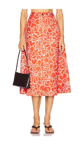 Falda fits like a puzzle en color rojo talla L (también en M, S, XS) - Papa Don't Preach - Modalova