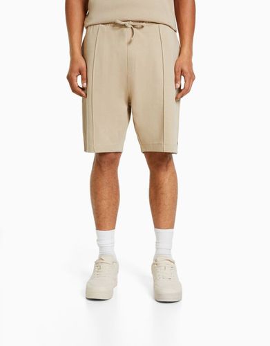 Bermuda Felpa Interlock Hombre S - Bershka - Modalova
