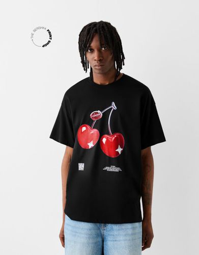 Camiseta Wearable Art Oversize Fit Print Hombre S - Bershka - Modalova