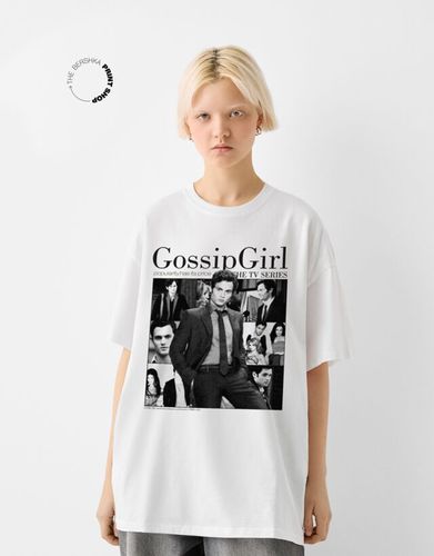 Camiseta Gossip Girl Manga Corta Mujer Xs - Bershka - Modalova