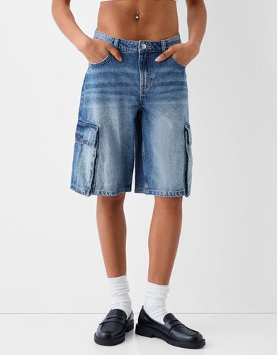 Bermuda Denim Baggy Cargo Bskteen 44 - Bershka - Modalova