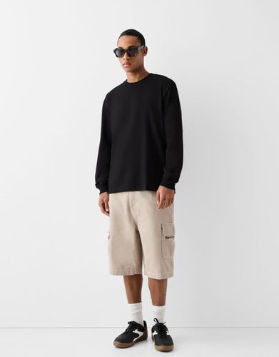 Bermuda Baggy Cargo Hombre 36 - Bershka - Modalova