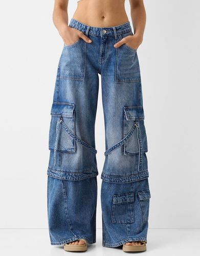 Jeans Baggy Cargo Mujer 34 - Bershka - Modalova