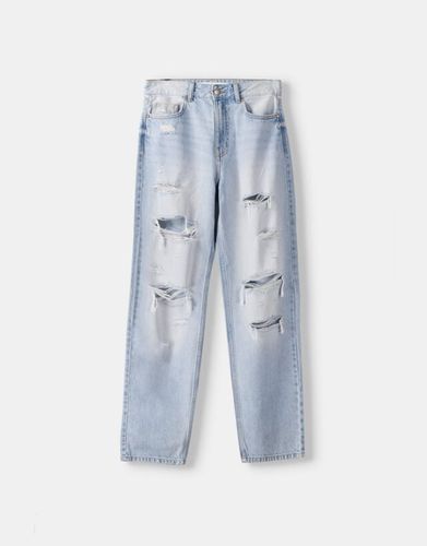Jeans Straight Cropped Bskteen 32 - Bershka - Modalova