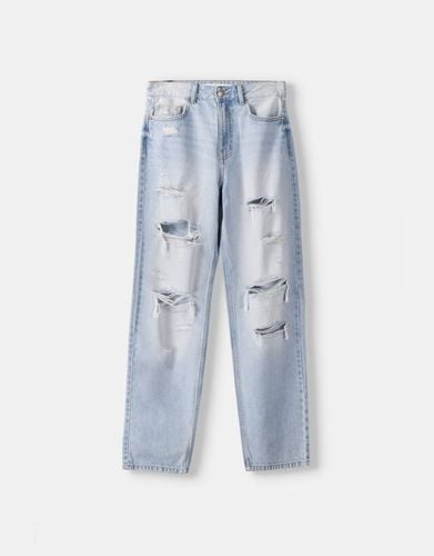 Jeans Straight Cropped Bskteen 42 - Bershka - Modalova