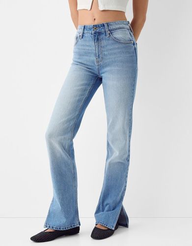 Jeans Flare Confort Abertura Lateral Mujer 36 - Bershka - Modalova