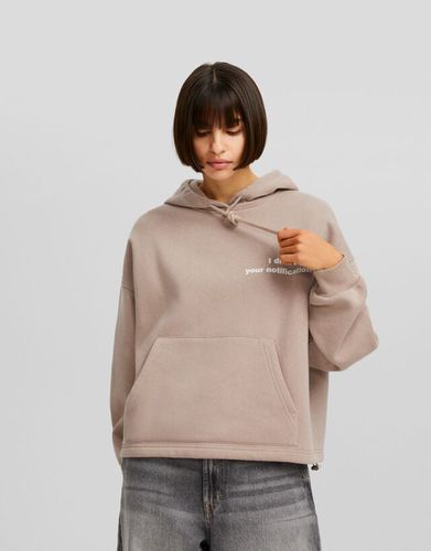 Sudadera Capucha Oversize Print Mujer M - Bershka - Modalova