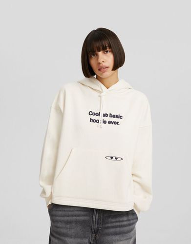 Sudadera Capucha Oversize Print Mujer L - Bershka - Modalova