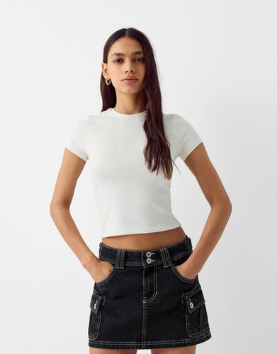 Falda Denim Mini Cargo Mujer 32 - Bershka - Modalova