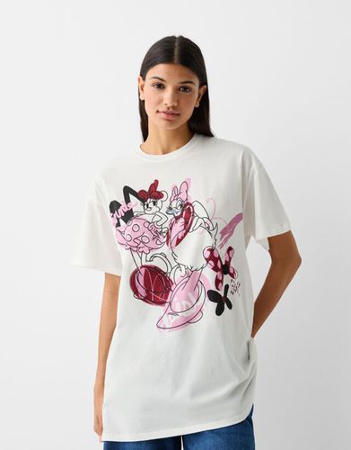 Camiseta Mickey Manga Corta Print Mujer S - Bershka - Modalova