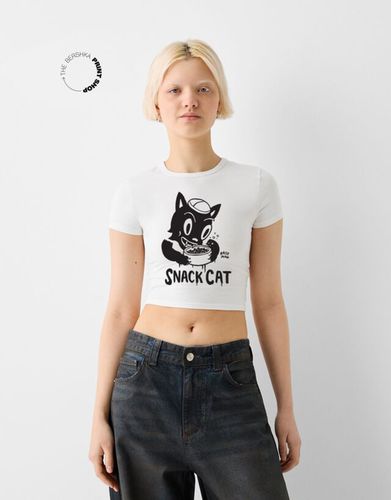 Camiseta Gary Baseman Manga Corta Print Mujer L - Bershka - Modalova