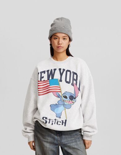 Sudadera Stitch Print Mujer S - Bershka - Modalova