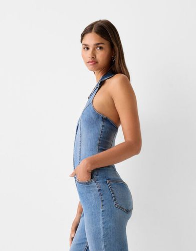 Mono Largo Cuello Halter Mujer L - Bershka - Modalova