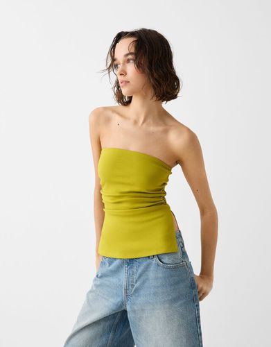 Top Bandeau Punto Roma Frunce Mujer L - Bershka - Modalova