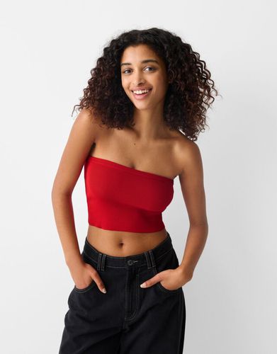 Bershka Top Bandeau Mujer L Rojo - Bershka - Modalova