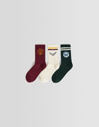 Pack 3 Calcetines Harry Potter Print Mujer - Bershka - Modalova