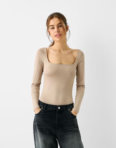 Body Manga Larga Mujer M - Bershka - Modalova