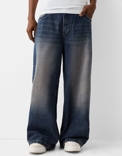 Jeans Mega Baggy Bordado Hombre 38 - Bershka - Modalova