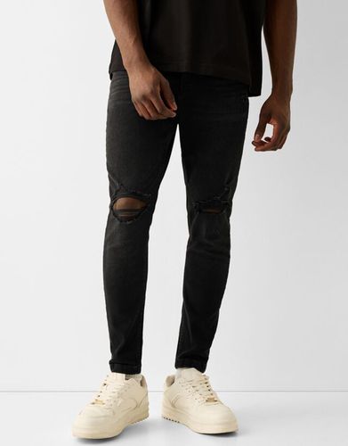 Jeans Carrot Fit Rotos Hombre 42 - Bershka - Modalova