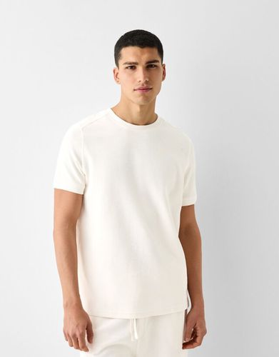 Camiseta Manga Corta Textura Hombre M - Bershka - Modalova