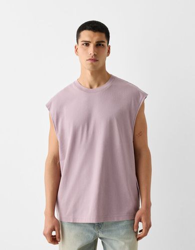 Camiseta Sin Mangas Oversize Hombre Xs - Bershka - Modalova