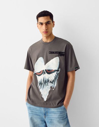 Camiseta Machine Gun Kelly Manga Corta Boxy Fit Print Hombre L - Bershka - Modalova