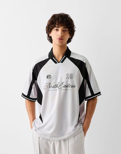 Camiseta Manga Corta Sport Jacquard Hombre L - Bershka - Modalova