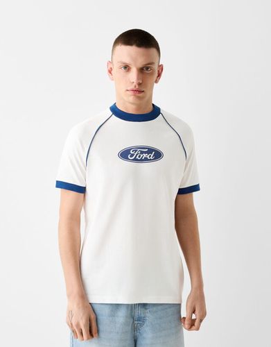 Camiseta Ford Manga Corta Ranglan Boxy Print Hombre M - Bershka - Modalova