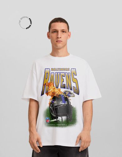 Camiseta Nfl Baltimore Ravens Manga Corta Boxy Fit Hombre Xl - Bershka - Modalova