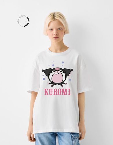Camiseta Kuromi Manga Corta Boxy Mujer Xs - Bershka - Modalova