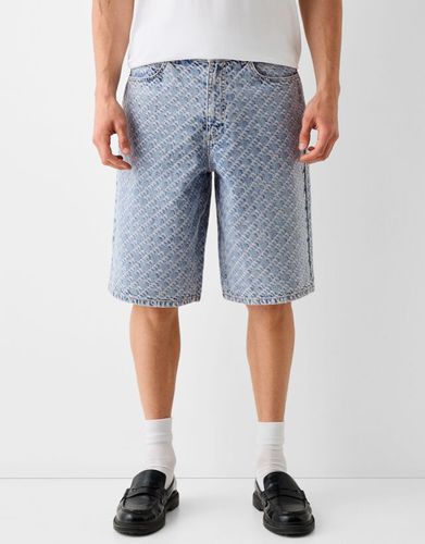 Bermuda Baggy Jacquard Hombre 36 - Bershka - Modalova