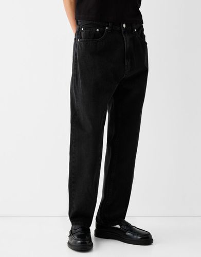 Bershka Jeans Loose Hombre 42 Negro - Bershka - Modalova