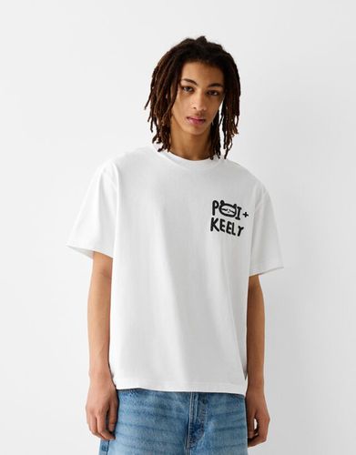 Camiseta Poi Keely Manga Corta Boxy Fit Hombre M - Bershka - Modalova