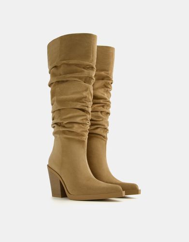 Botas Tacón Cowboy Slouchy Mujer 40 - Bershka - Modalova