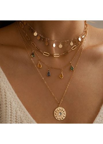 Golden Round Necklaces & Pendants - unsigned - Modalova