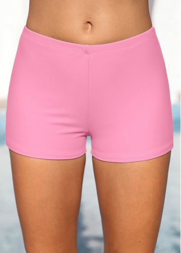 Mid Waisted Pink Skinny Swim Shorts - unsigned - Modalova