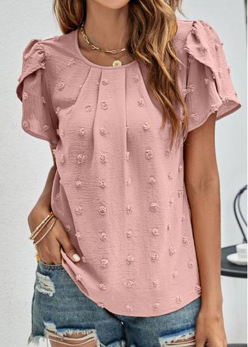 Dusty Pink Lightweigh Short Sleeve T Shirt - unsigned - Modalova