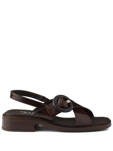 Prada Leather Slingback Sandals - Prada - Modalova