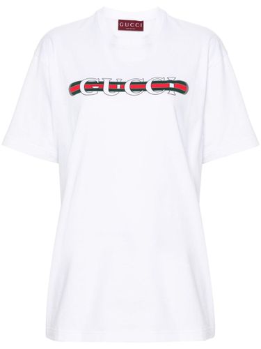 Gucci Logo Cotton T-Shirt - Gucci - Modalova