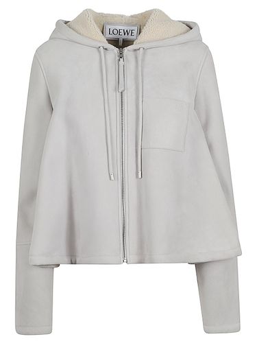 Loewe Leather Hooded Jacket - Loewe - Modalova